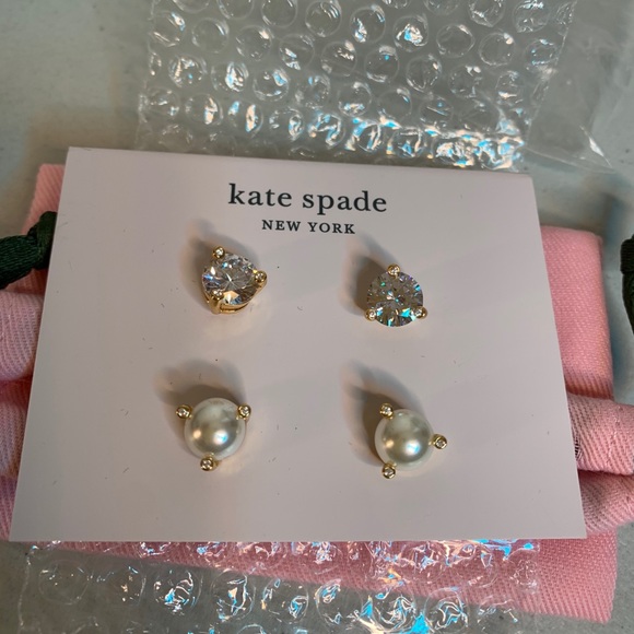 Kate Spade rise and shine 2-stud set - NWT - Picture 5 of 13